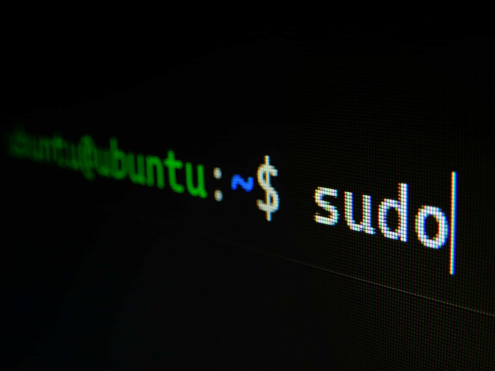 A terminal prompt on a computer display